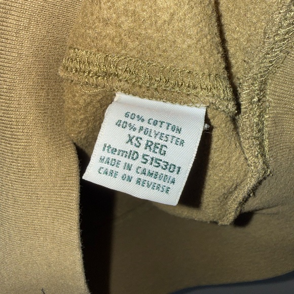 LL Bean Peanuts Hoodie Adult Size XS Green Snoopy Woodstock Hiking Sweatshirt - Picture 6 of 7